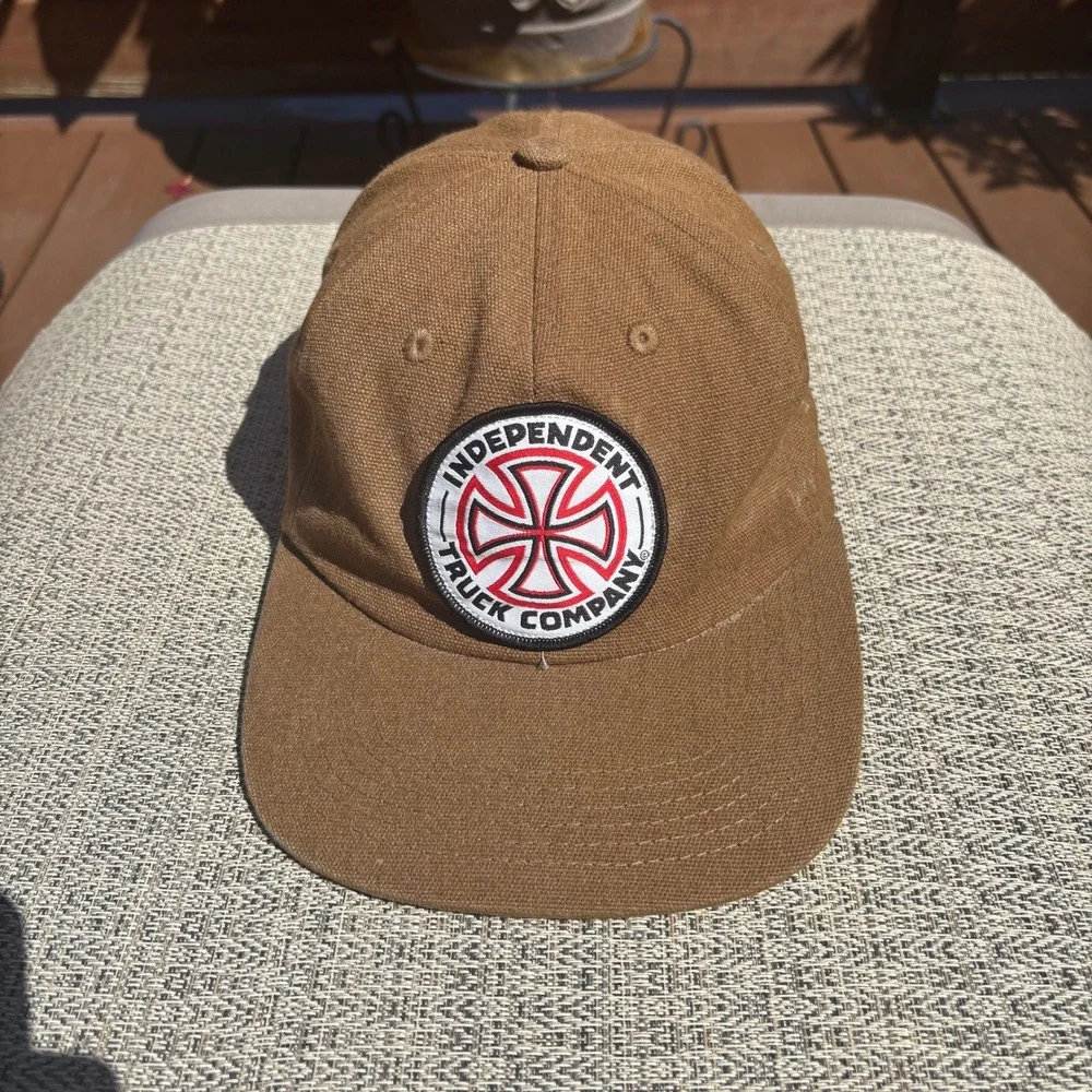 Independent Truck Company Hat Mens OSFM Brown Good Canvas Snapback Logo Patch